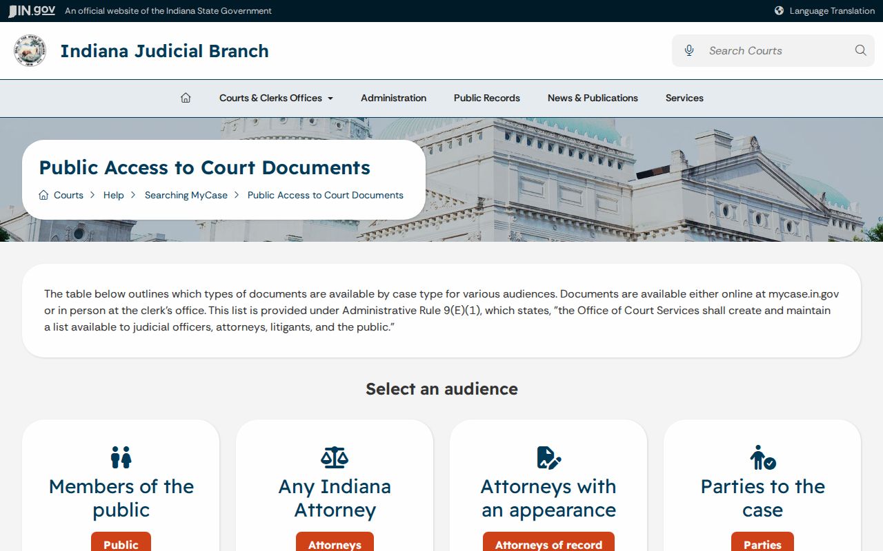 Vermillion County warrant record public access matrix